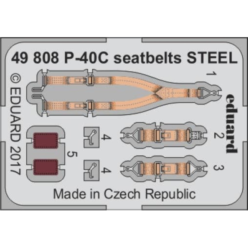 1/48 P-40C Seatbelts Steel (Bronco)