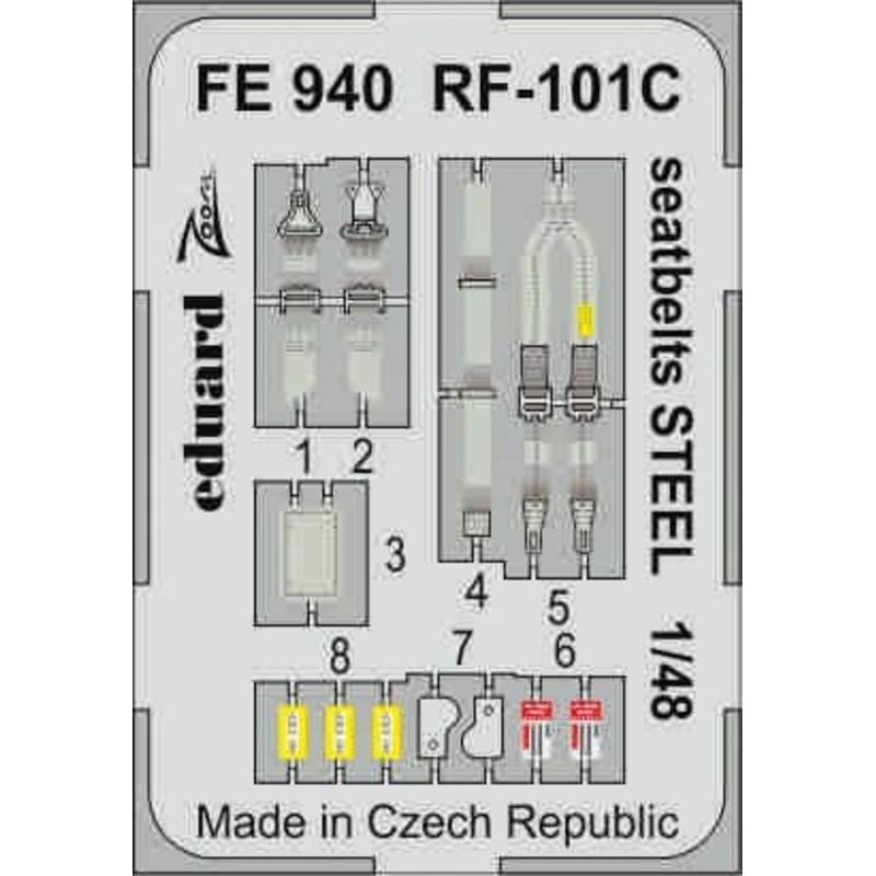 1/48 RF-101C Seatbelts Steel (for Kitty Hawk)