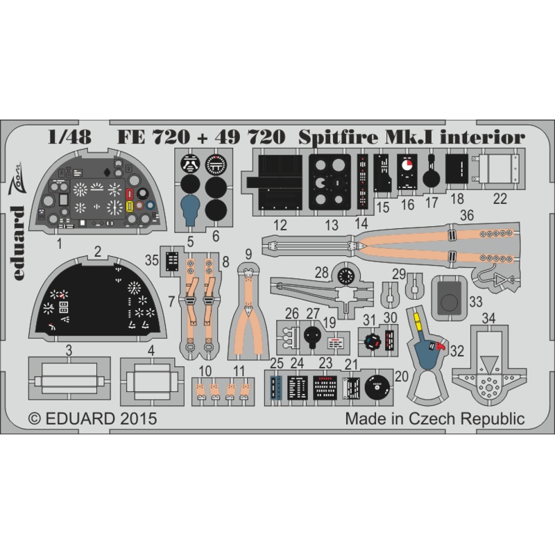 1/48 Spitfire Mk.I Interior S.A. (for Airfix)