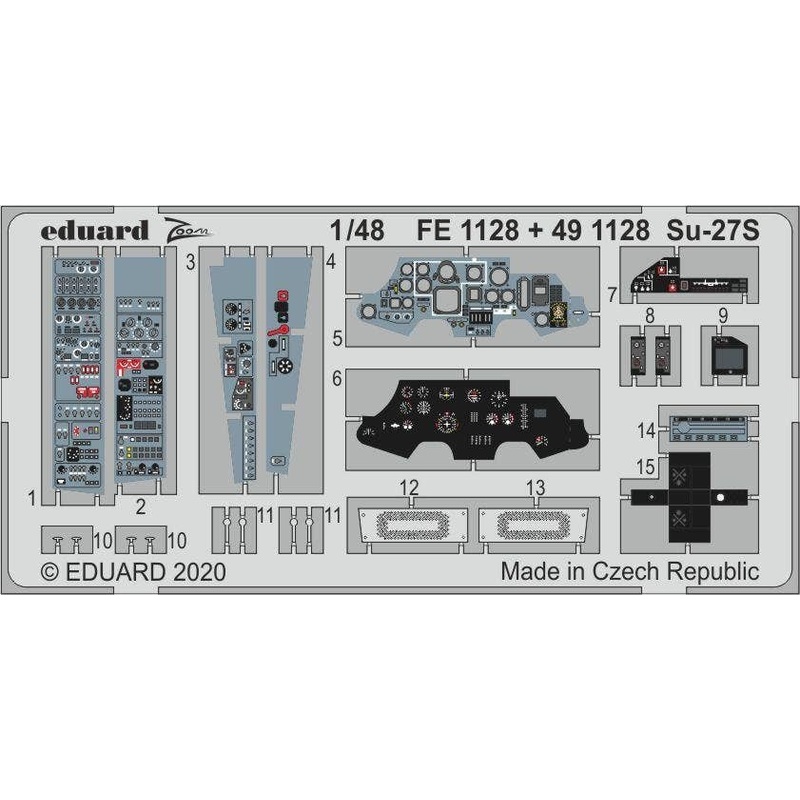 1/48 Su-27S Interior Etched Parts (for Kitty Hawk)