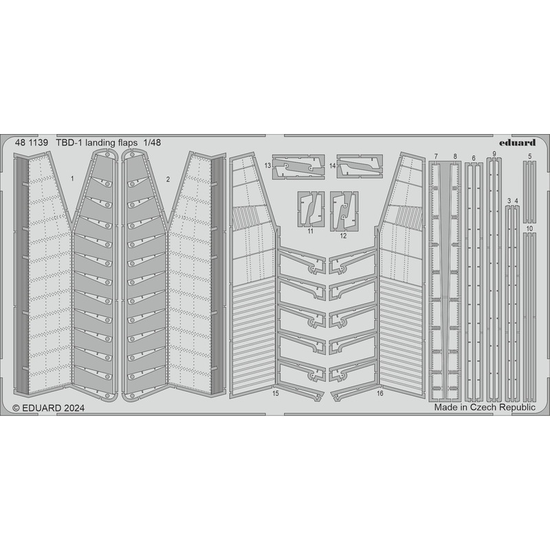 1/48 TBD-1 Landing Flaps Photo etched (for HOBBY BOSS)