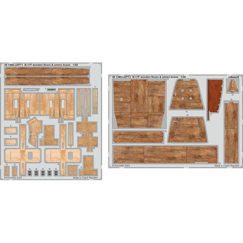 1/48 B-17F wooden floors & ammo boxes