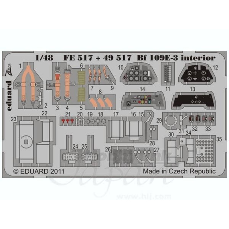 1/48 Bf 109E-3 Self-Adhesive (for Airfix)