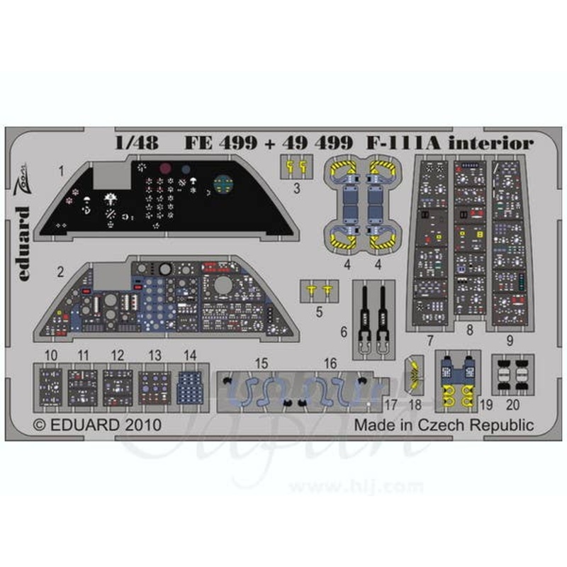 1/48 F-111A Interior Self-Adhesive (for Hobby Boss) Zoom