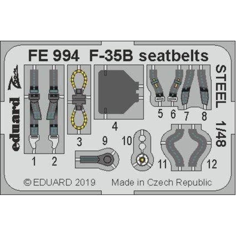1/48 F-35B Seatbelts Steel (for Kitty Hawk)