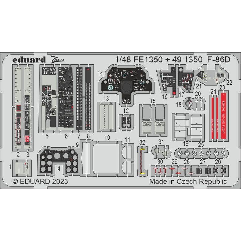 1/48 F-86D Photo Etched Parts