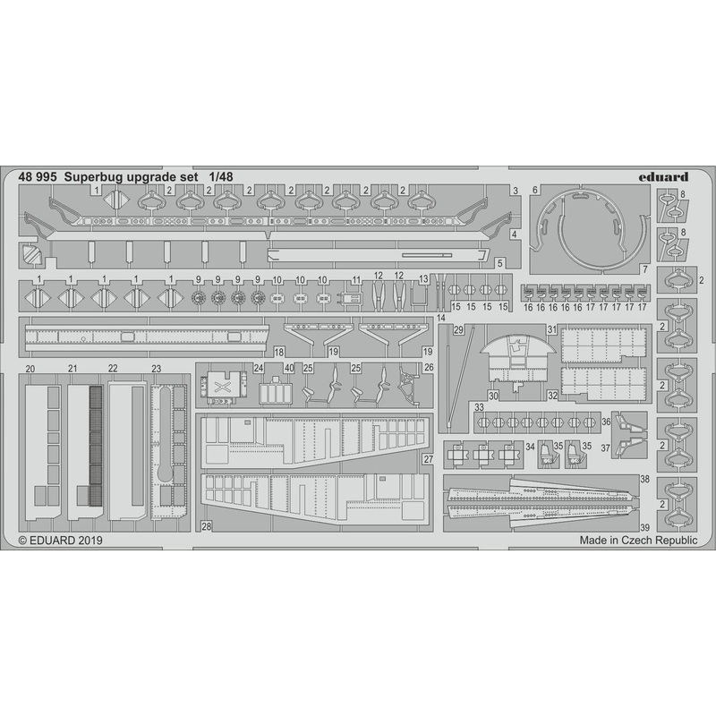 1/48 F/A-18E Super Hornet Superbug Upgrade Photo-Etched Parts (for Hasegawa/Eduard)