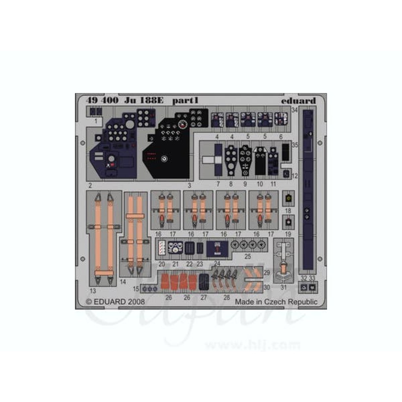 1/48 Junkers Ju188E Photo-Etched Parts S.A. (for Dragon)