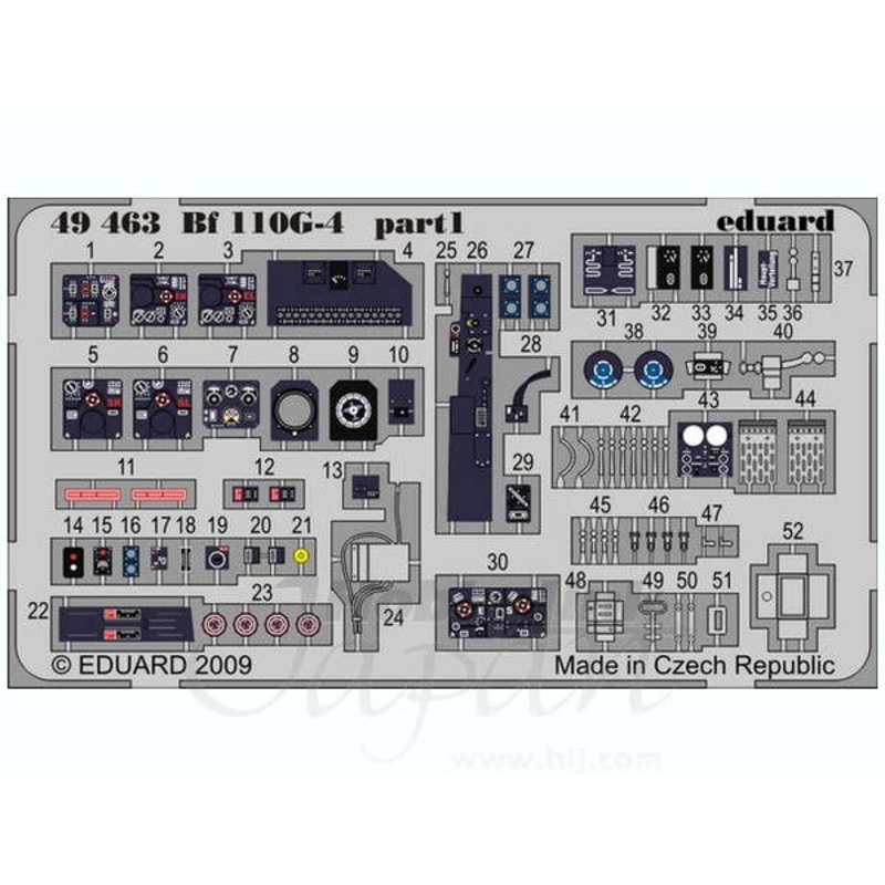 1/48 Messerschmitt Bf110G-4 Photo-Etched Parts  (for Eduard) 8206
