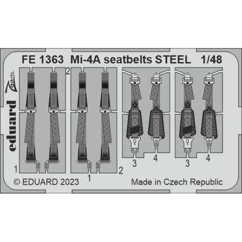 1/48 Mi-4A Seatbelts STEEL Zoom (for TRUMPETER)