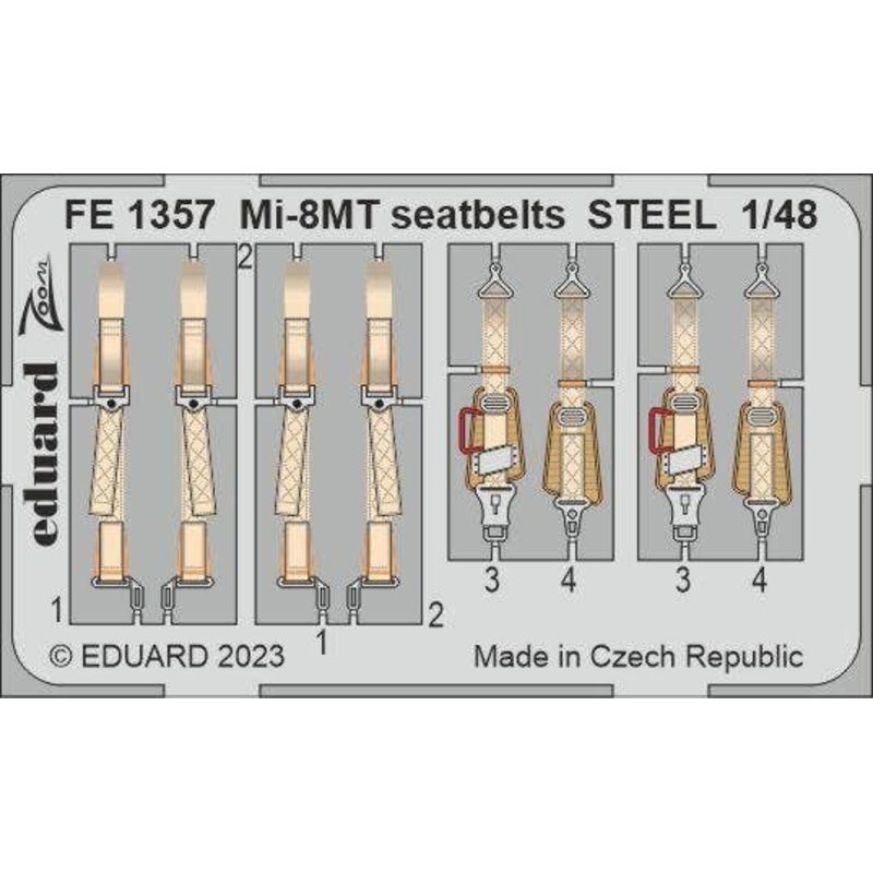 1/48 Mi-8MT Seatbelts STEEL Zoom Photo-Etched Parts (for TRUMPETER)