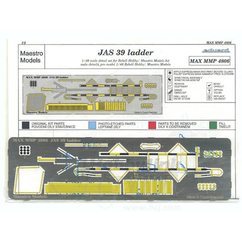 1/48 SAAB JAS39 Gripen Boarding Ladder Pre-painted (for Italeri 1- & 2-seater)
