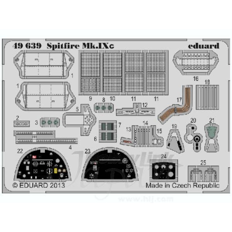 1/48 Spitfire Mk.IXc Photo-Etched Parts (Eduard)