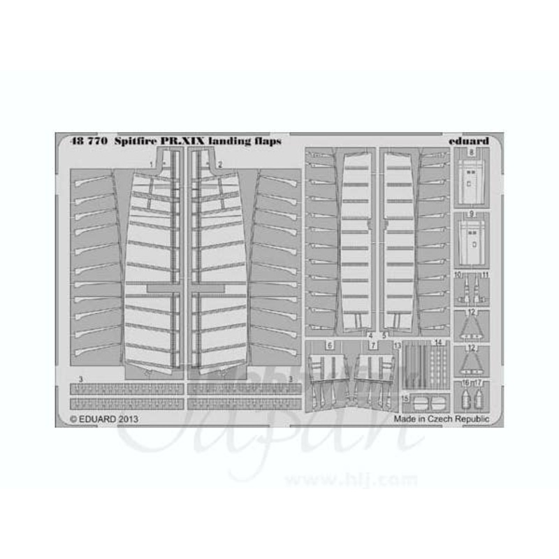 1/48 Spitfire PR.XIX Landing Flaps (Airfix)