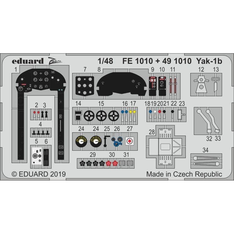 1/48 Yak-1b Zoom Photo-Etched Parts (for Zvezda)