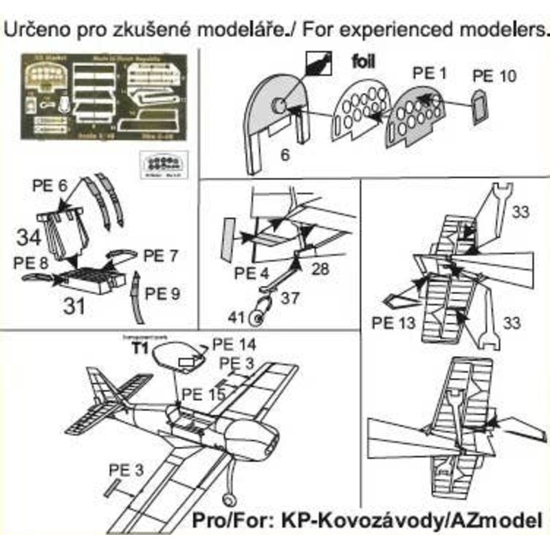 1/48 Zlin Z-50L/M PE parts