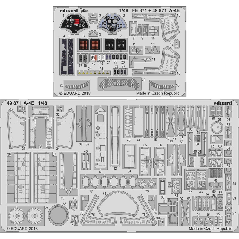 1/48 A-4E Photo-Etched Parts (for Hobby Boss)