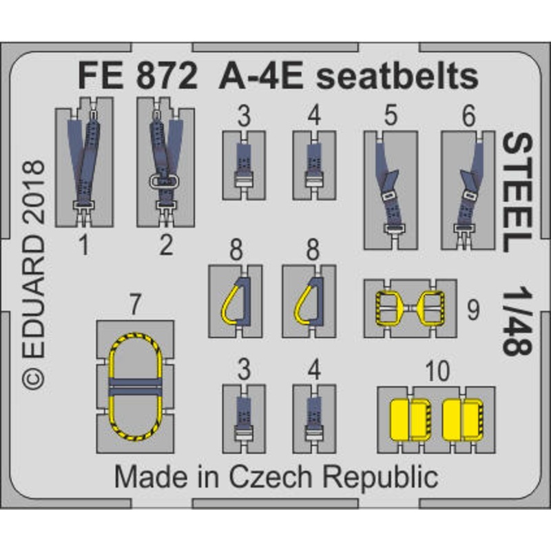 1/48 A-4E Seatbelts Steel (for Hobby Boss)