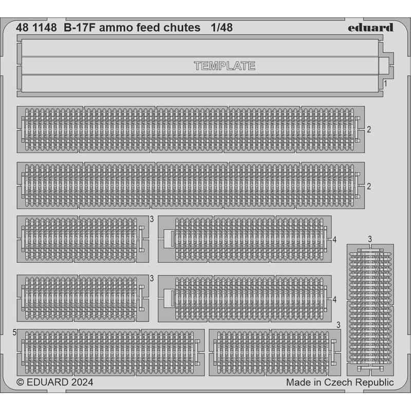 1/48 B-17F ammo feed chutes