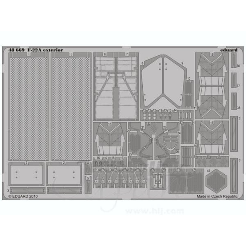 1/48 F-22A Raptor Exterior Detail Set (for Hasegawa)