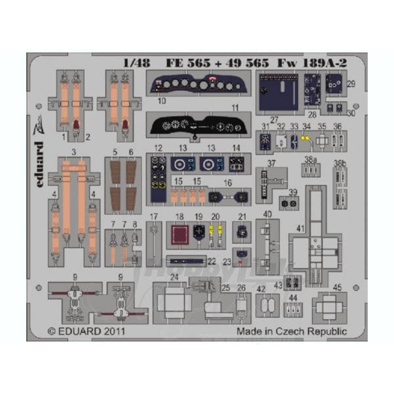 1/48 Fw 189A-2 Interior Self-Adhesive (for Great Wall Hobby)