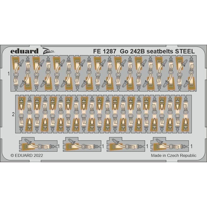 1/48 Go 242B seatbelts STEEL (for ICM)
