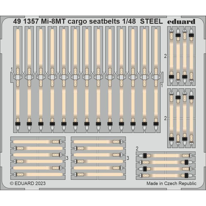1/48 Mi-8MT Cargo Seatbelts STEEL Photo-Etched Parts (for TRUMPETER)