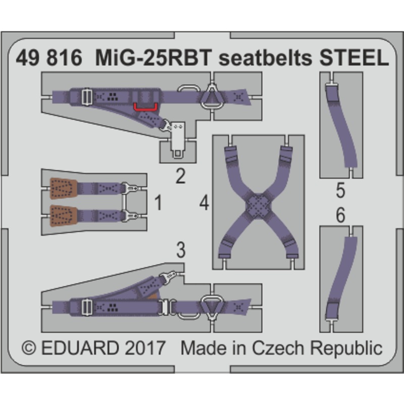 1/48 MiG-25RBT Seatbelts Steel (for ICM)