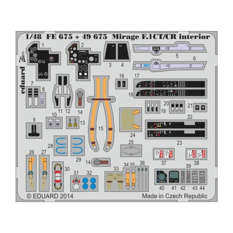 1/48 Mirage F.1CT/CR Interior S.A. (for Kitty Hawk)