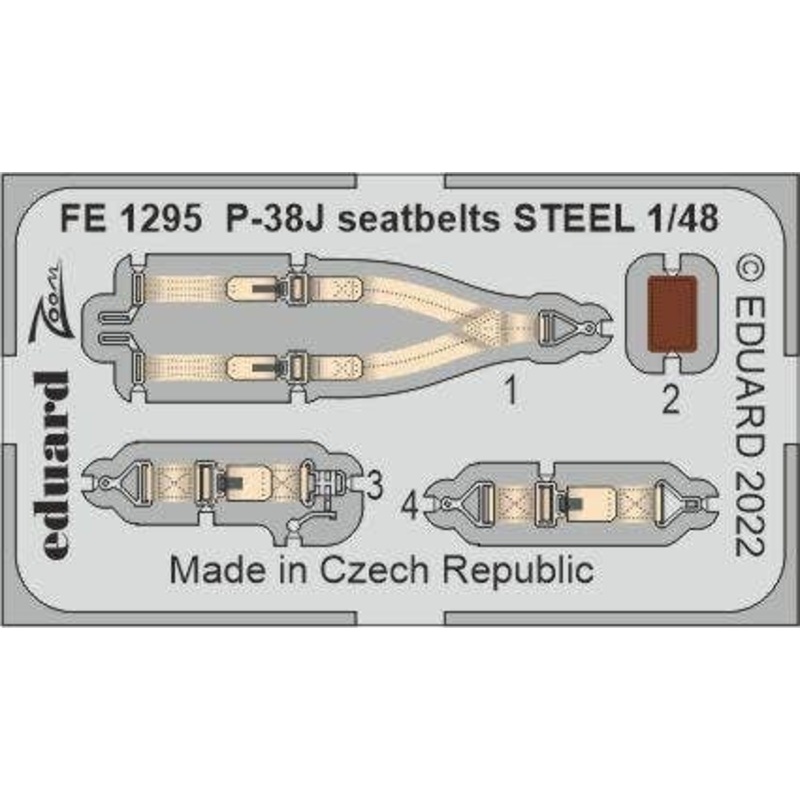 1/48 P-38J seatbelts STEEL