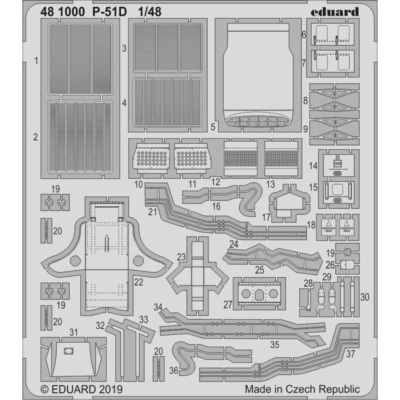 1/48 P-51D Photo-Etched Parts (for Eduard)