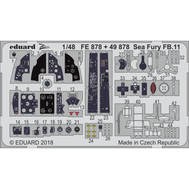 1/48 Sea Fury FB.11 Zoom Photo Etched Set (for Airfix)