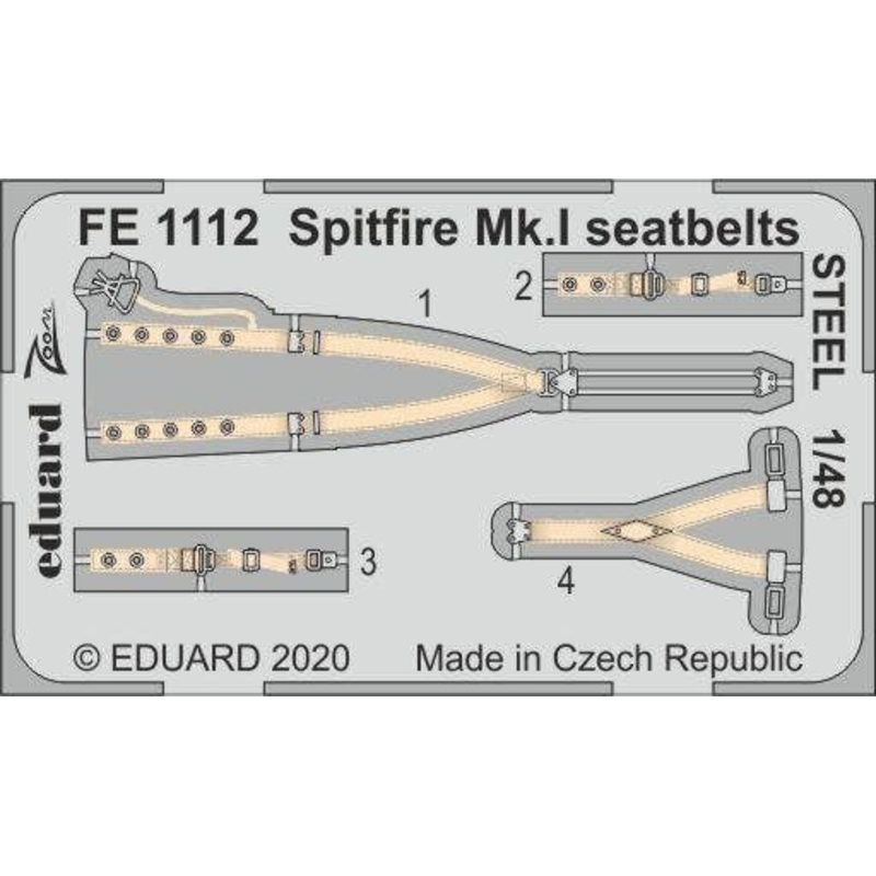 1/48 Spitfire Mk.I Seatbelts Steel