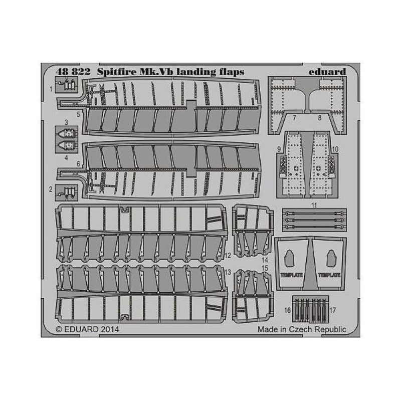 1/48 Spitfire Mk.V Landing Flaps (for Airfix)