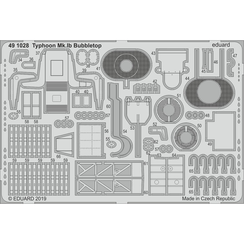 1/48 Typhoon Mk.Ib Bubbletop Photo-Etched Parts (for Hasegawa/Italeri)