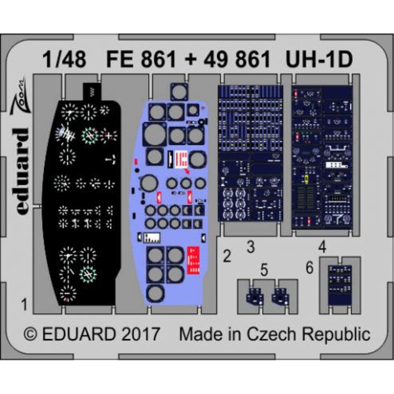 1/48 UH-1D Photo Etched Parts (for Kitty Hawk)