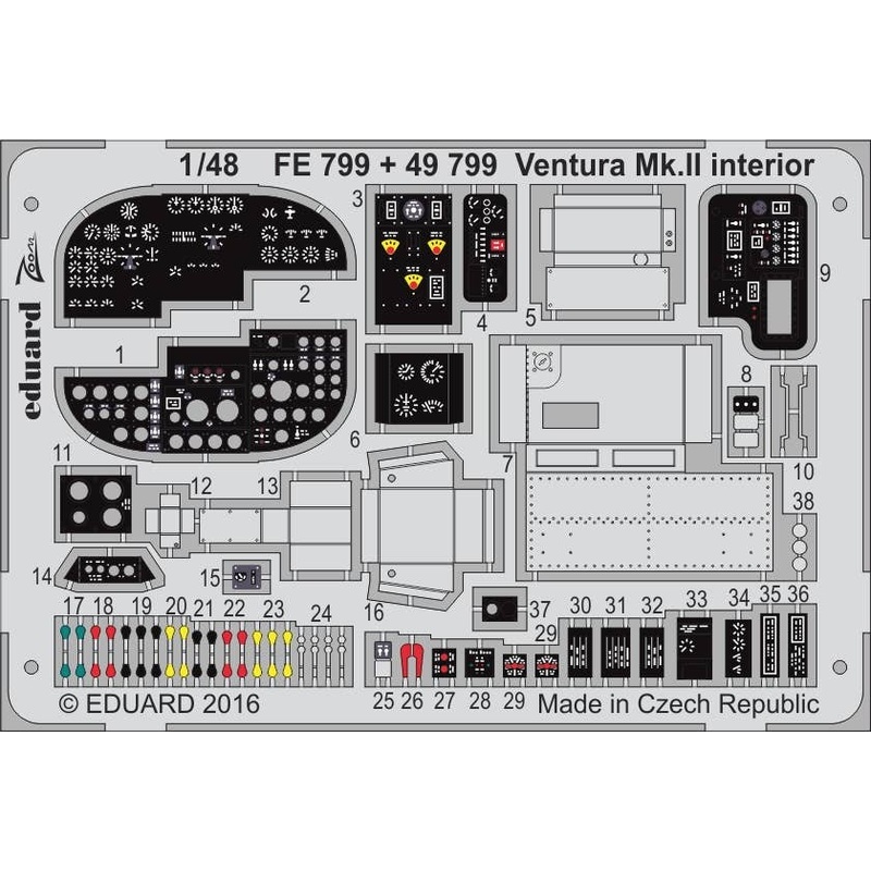 1/48 Ventura Mk.II Zoom Etching Parts (Revell)