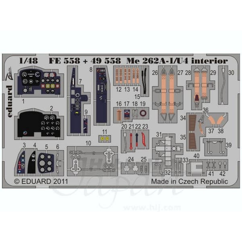 Me 262A-1/U4 Interior Self-Adhesive (for Hobby Boss) Zoom