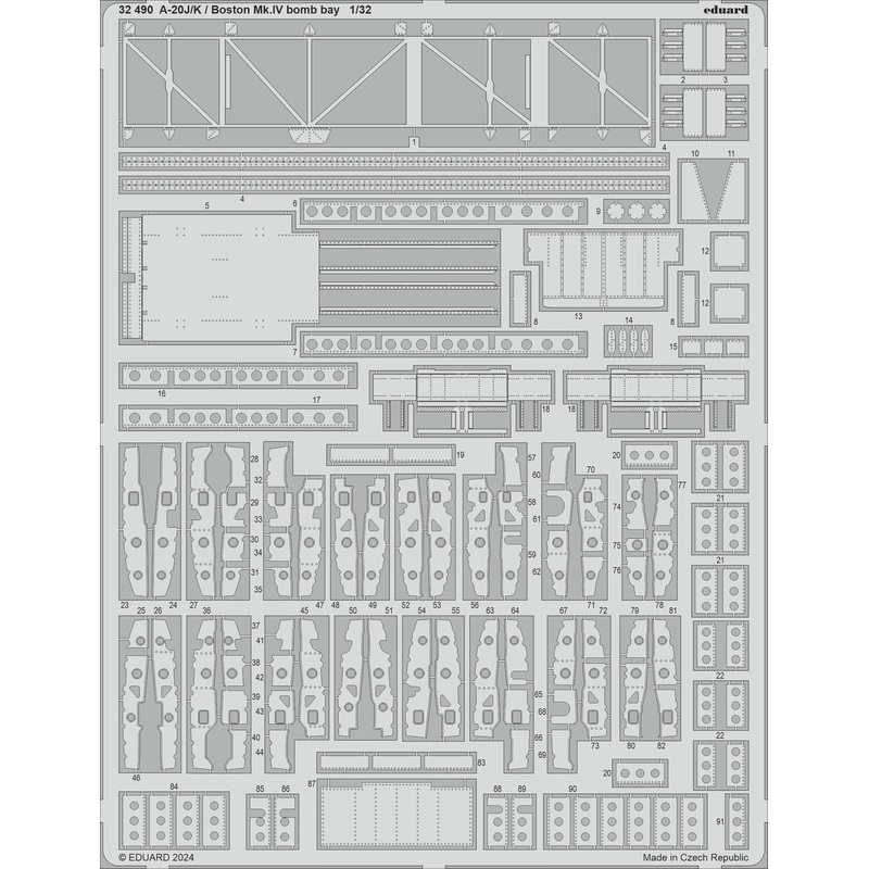 1/32 A-20J/K/Boston Mk.IV bomb bay Photo etched (for HKM)