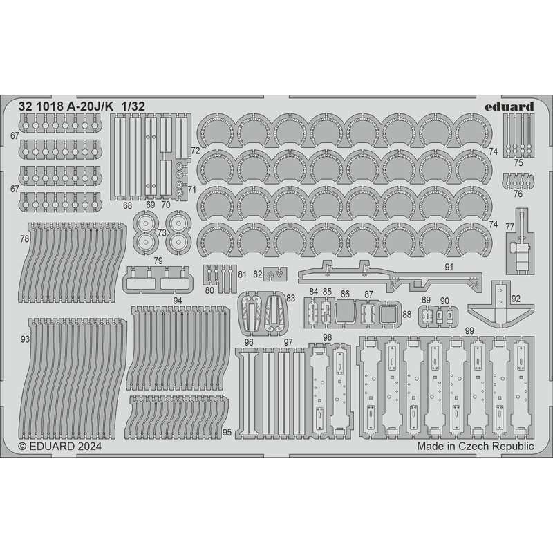 1/32 A-20J/K Photo etched (for HKM)