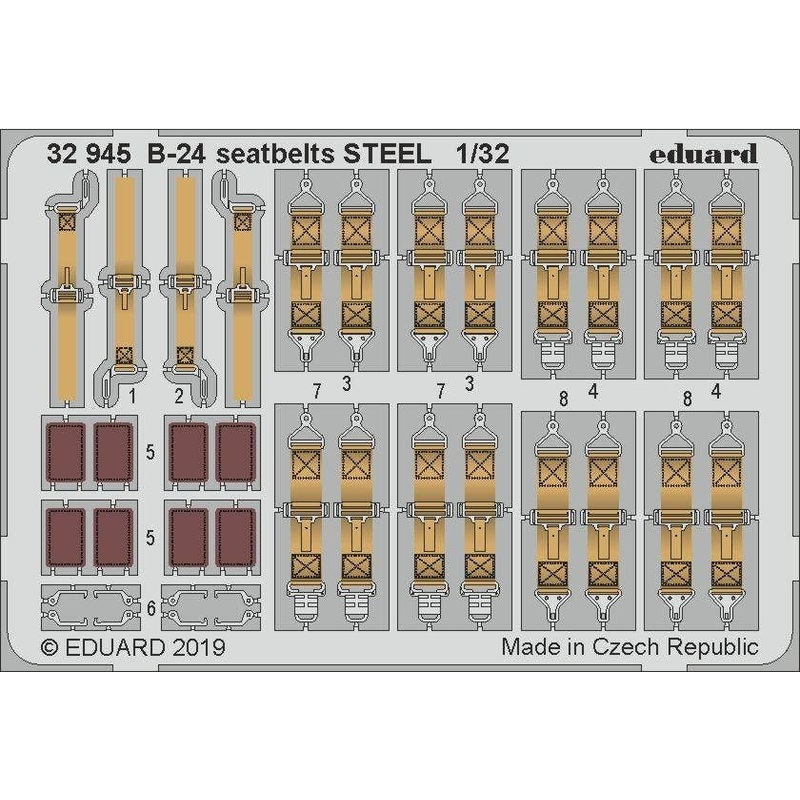 1/32 B-24 Seatbelts Steel (for Hobby Boss)