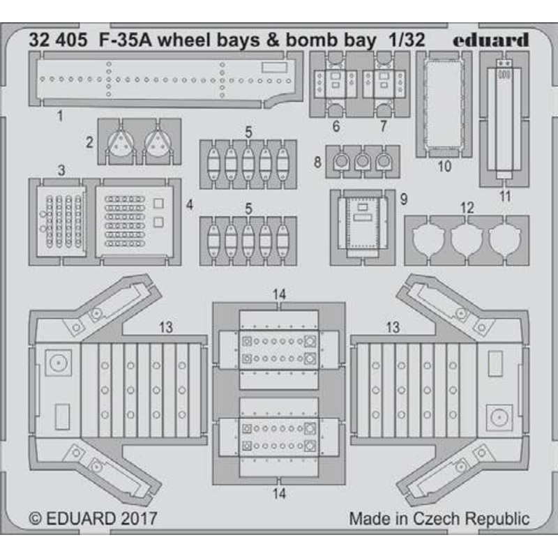 1/32 F-35A Wheel Bays & Bomb Bays (for Italeri)