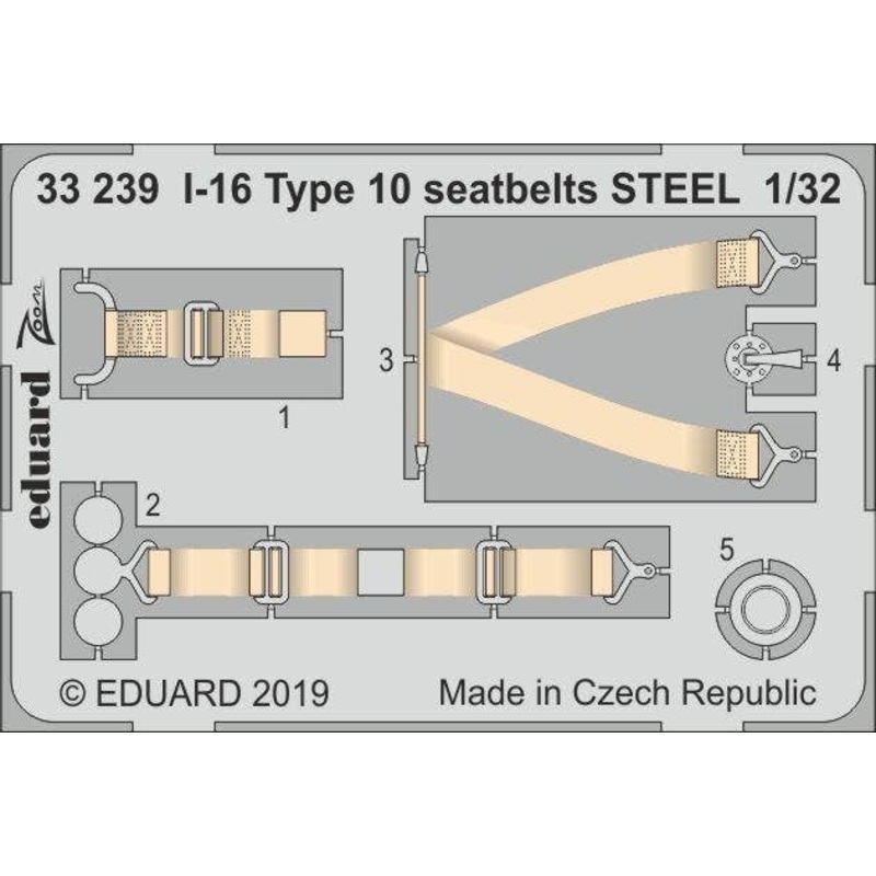 1/32 I-16 Type 10 Seatbelts (Steel) (for ICM)