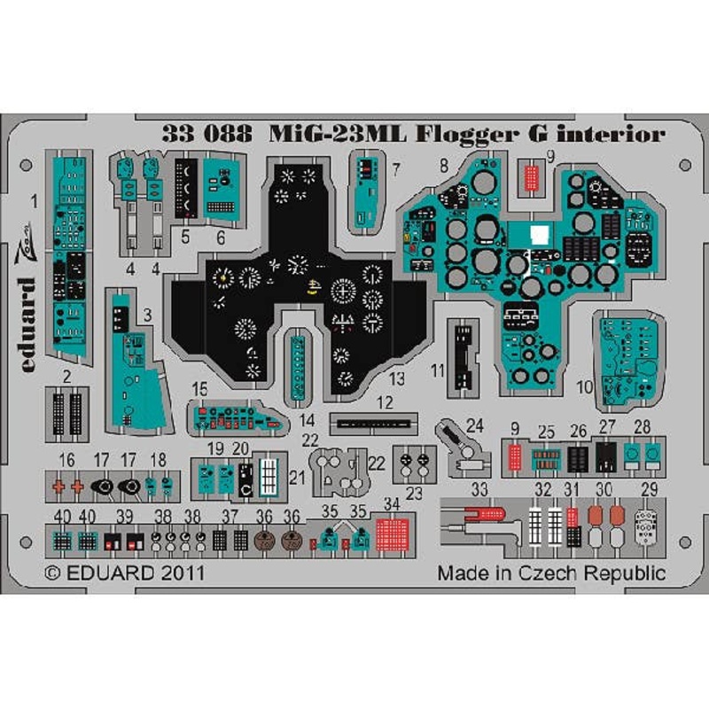 1/32 MiG-23ML Flogger G Interior Self-Adhesive Zoom (for Trumpeter)