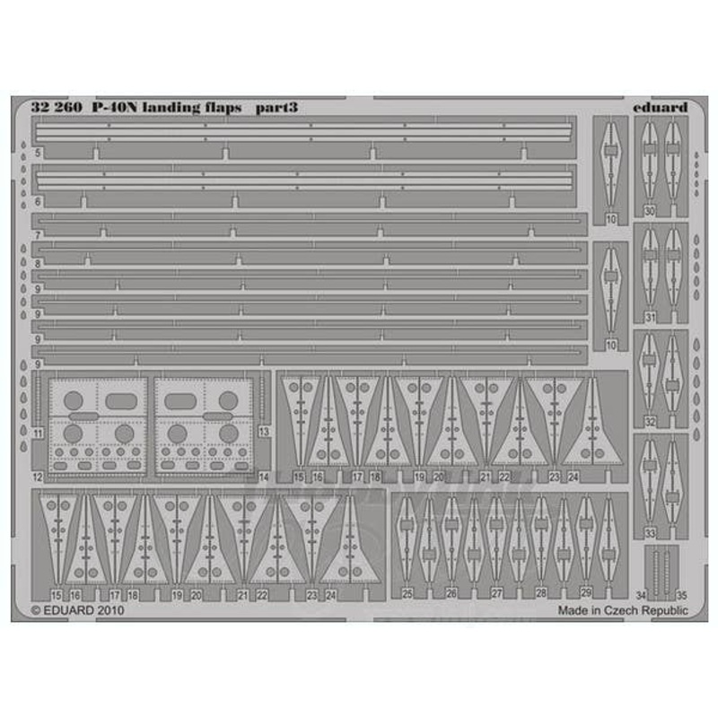 1/32 P-40N Landing Flaps (for Hasegawa)