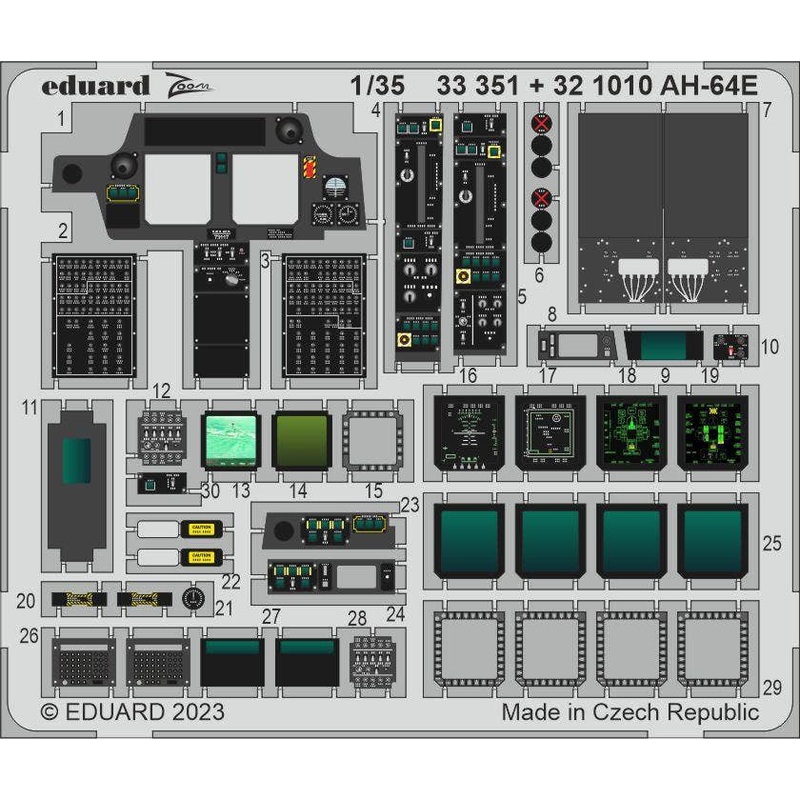 1/35 AH-64E Zoom Photo-Etched Parts (for TAKOM)