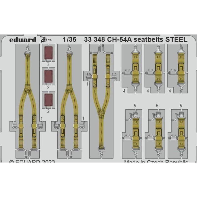 1/35 CH-54A Seatbelts STEEL Zoom Photo Etched Parts