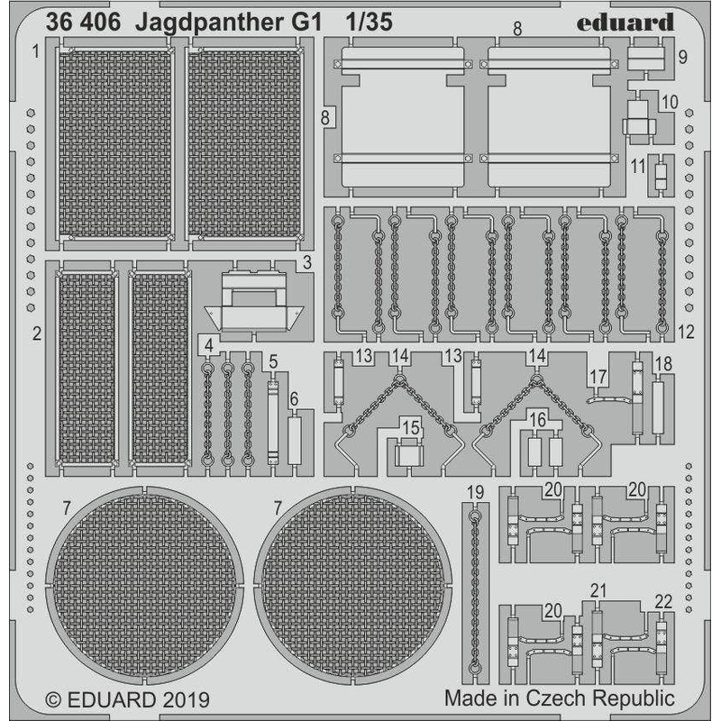 1/35 Jagdpanther G1 Photo-Etched Parts (for MENG Model)