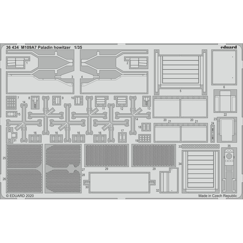 1/35 M109A7 Paladin Howitzer Photo-Etched Parts (for Panda Hobby)