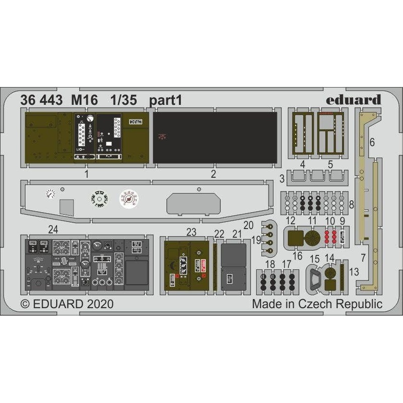 1/35 M16 Photo-Etched Parts (for AFV Club)
